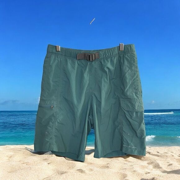 Columbia Teal Cargo Shorts swim surf cargo liner men’s small hiking gorpcore - Picture 1 of 8